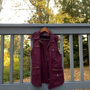 Maroonish purple vest